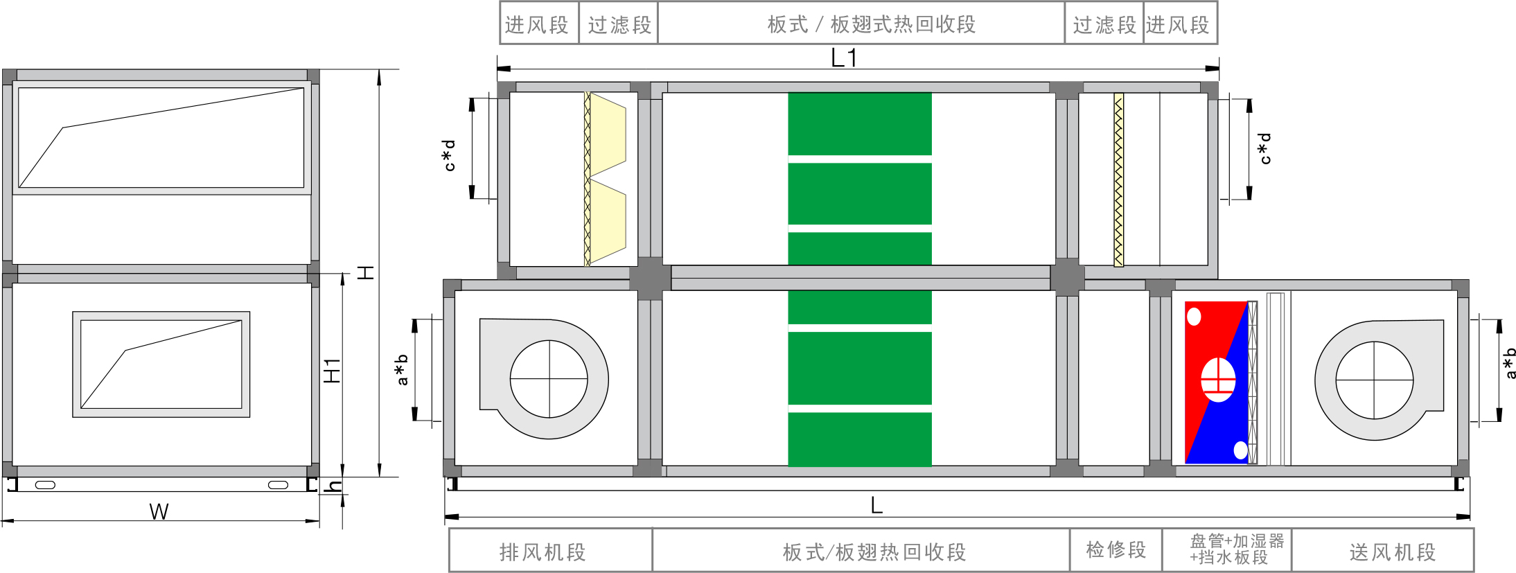 日照板翅/板式组合形式五